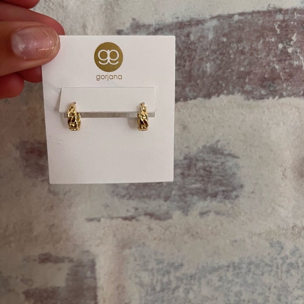 Gorjana Gold chain huggy earrings